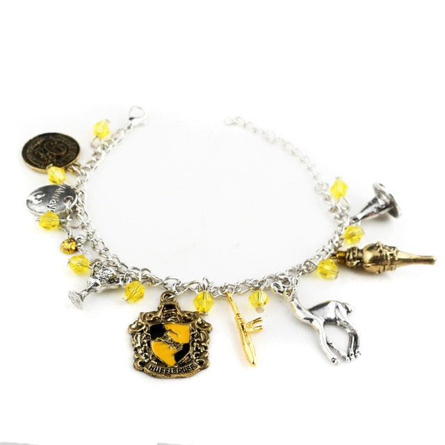 Harri Potter Combination Jewellery Silver Plated Charm Bead Bracelet