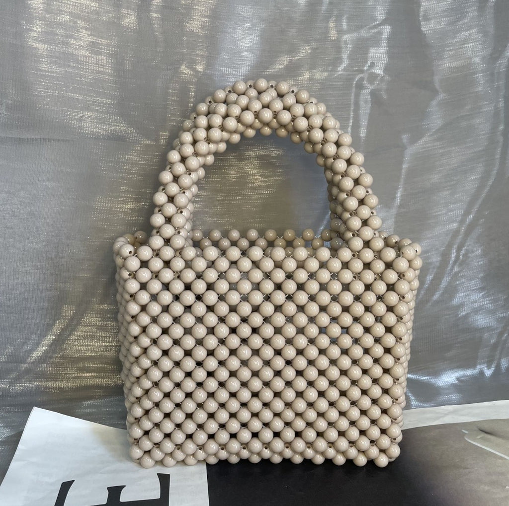 Beaded Bags Fashion Solid Color Beaded Handbags